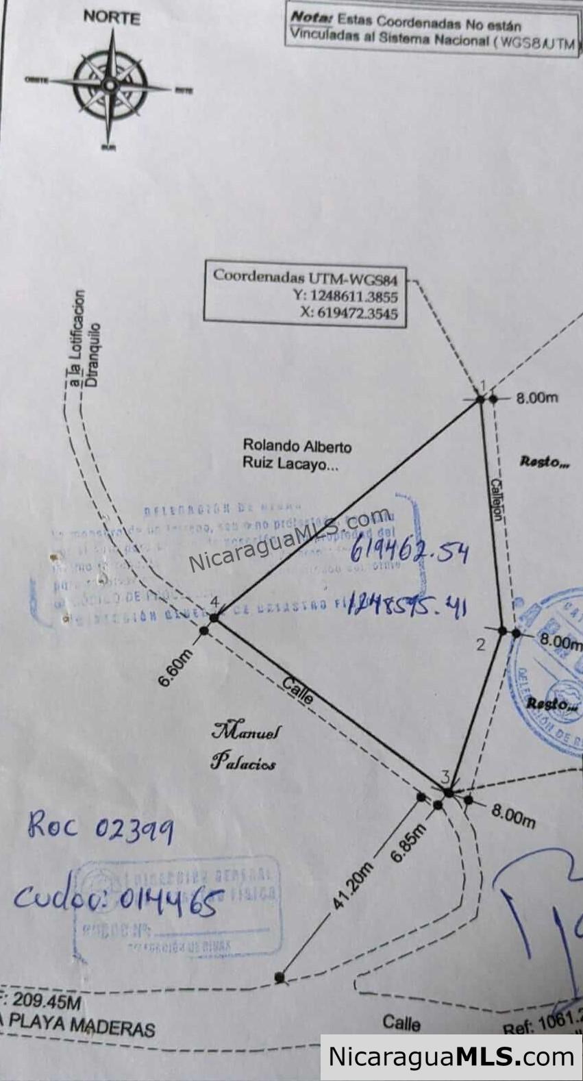 Lot for Sale Right on Playa Maderas!